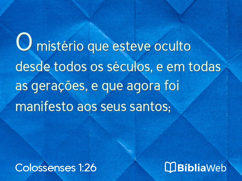 Colossenses 1:26 em imagem para compartilhar