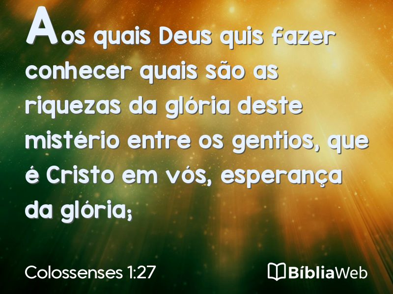 Colossenses 1:27 em imagem para compartilhar