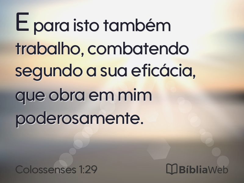 Colossenses 1:29 em imagem para compartilhar