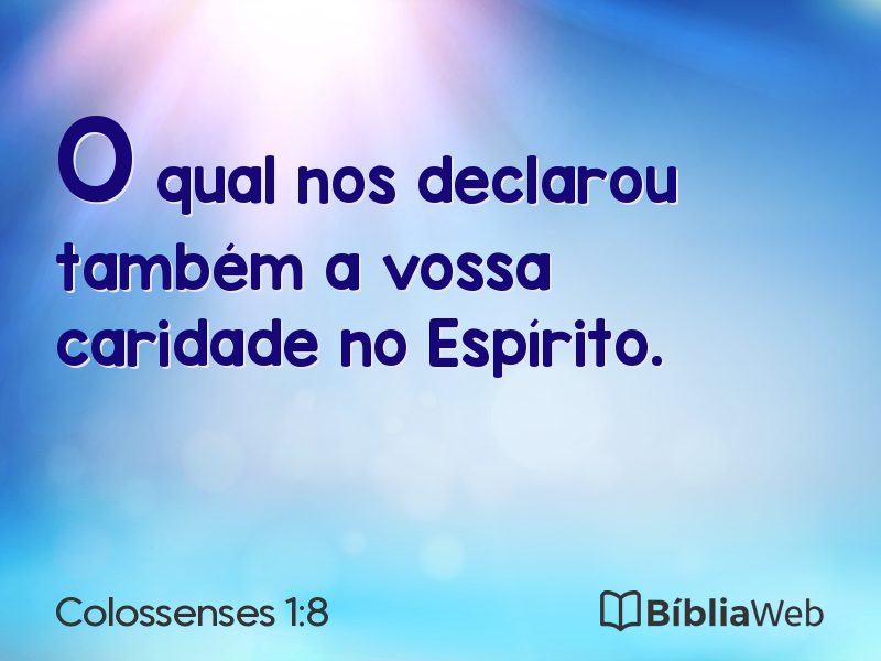Colossenses 1:8 em imagem para compartilhar