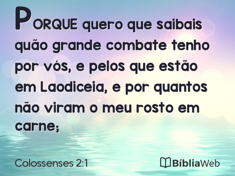 Colossenses 2:1 em imagem para compartilhar