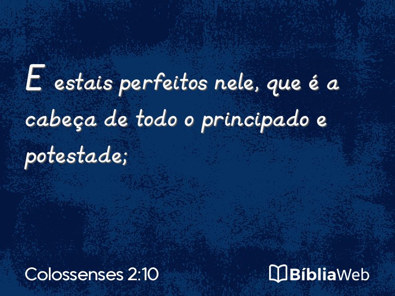 Colossenses 2:10 em imagem para compartilhar