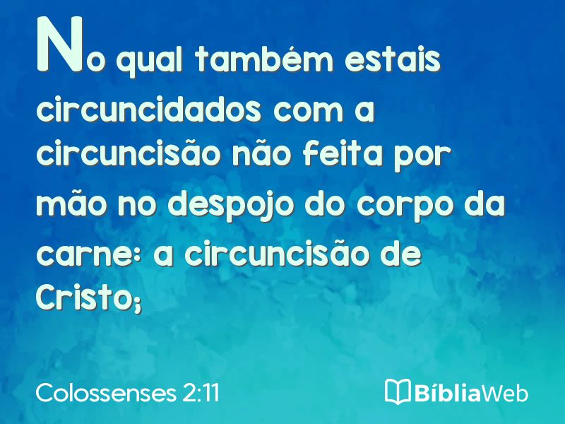 Colossenses 2:11 em imagem para compartilhar
