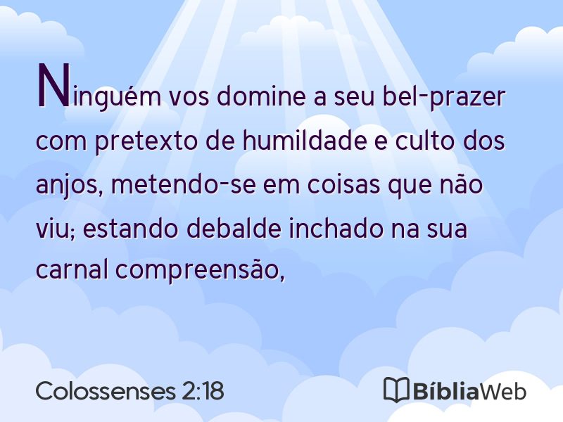 Colossenses 2:18 em imagem para compartilhar