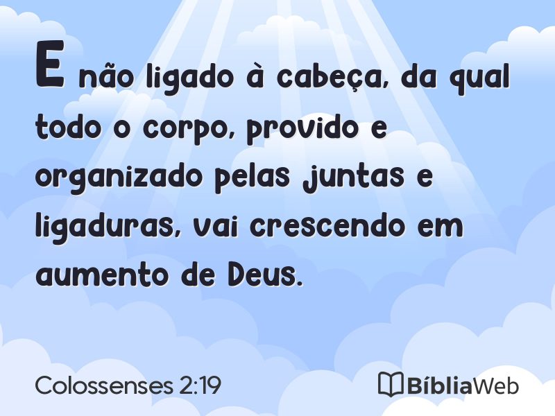 Colossenses 2:19 em imagem para compartilhar
