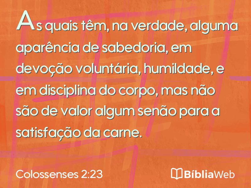 Colossenses 2:23 em imagem para compartilhar