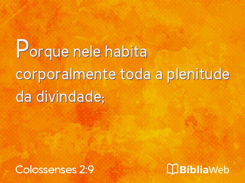 Colossenses 2:9 em imagem para compartilhar