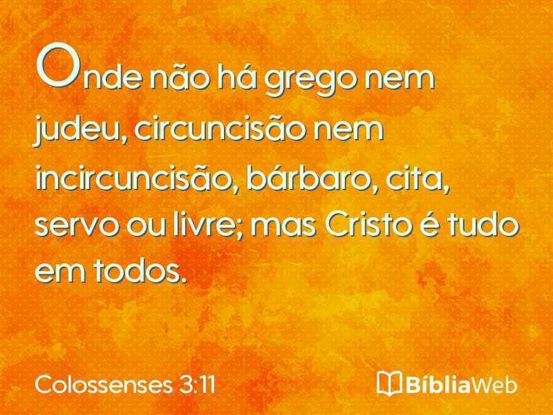 Colossenses 3:11 em imagem para compartilhar