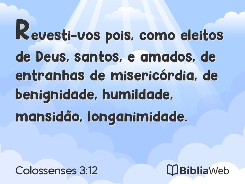 Colossenses 3:12 em imagem para compartilhar