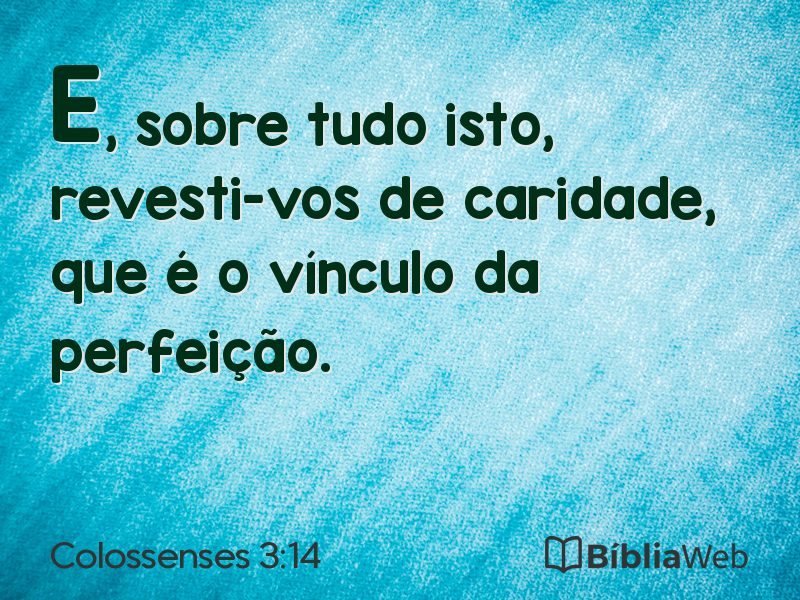 Colossenses 3:14 em imagem para compartilhar