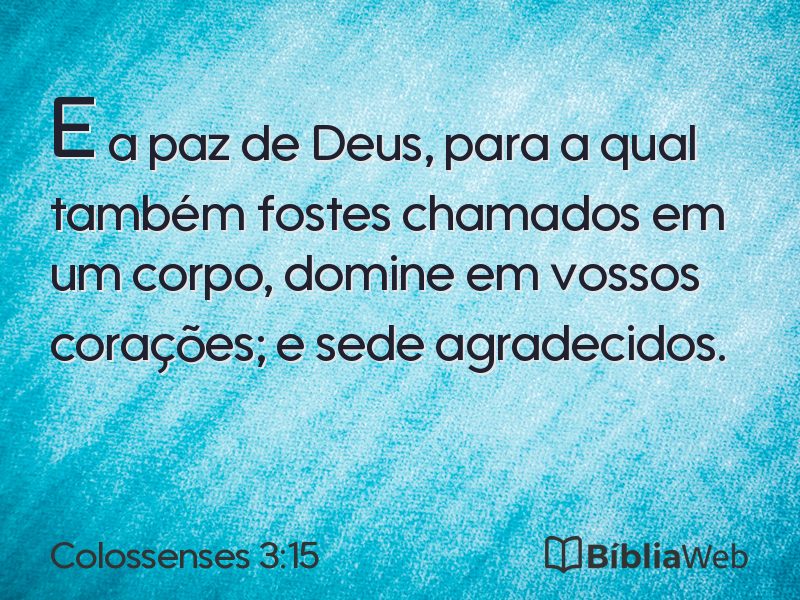 Colossenses 3:15 em imagem para compartilhar