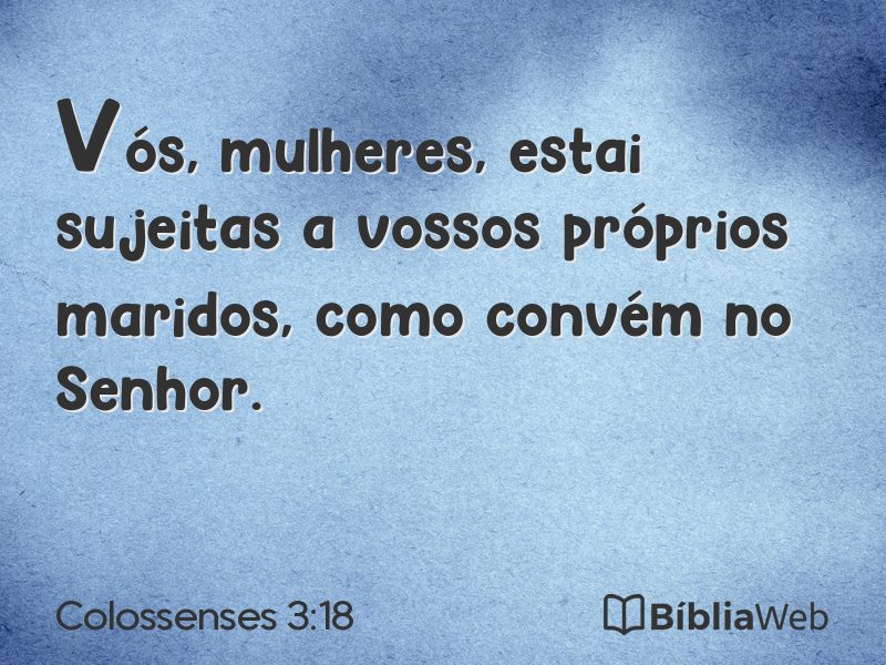 Colossenses 3:18 em imagem para compartilhar