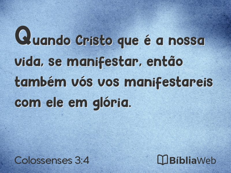 Colossenses 3:4 em imagem para compartilhar