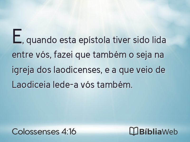 Colossenses 4:16 em imagem para compartilhar