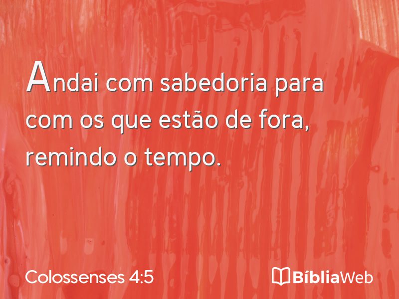 Colossenses 4:5 em imagem para compartilhar