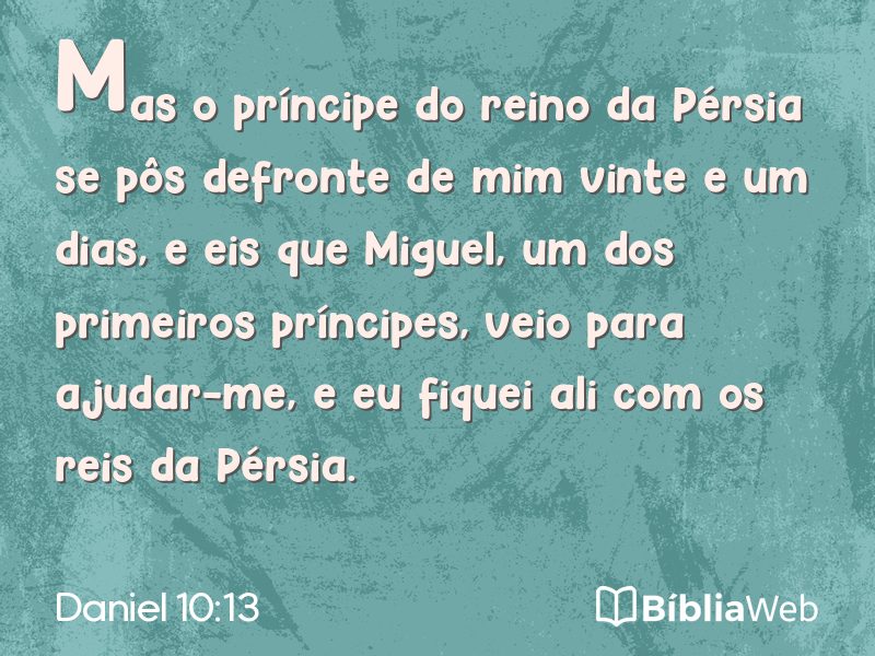 Daniel 10:13 em imagem para compartilhar