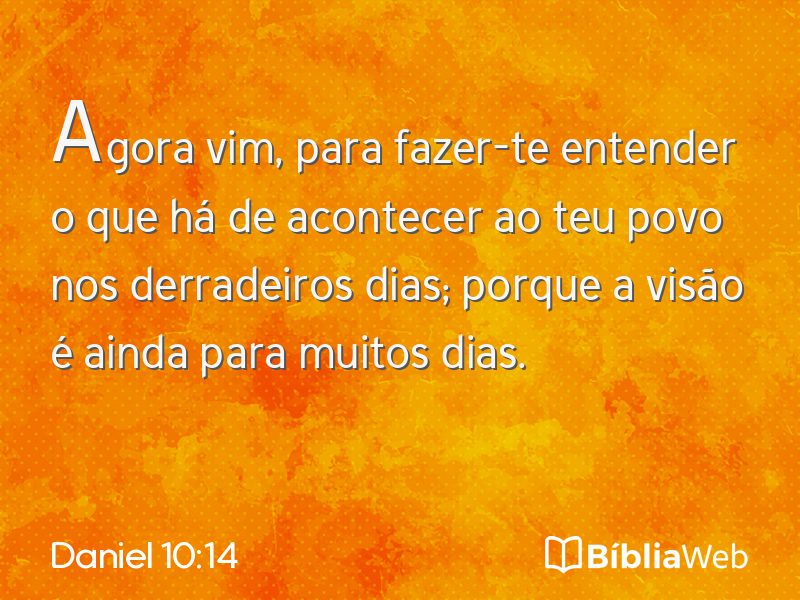 Daniel 10:14 em imagem para compartilhar