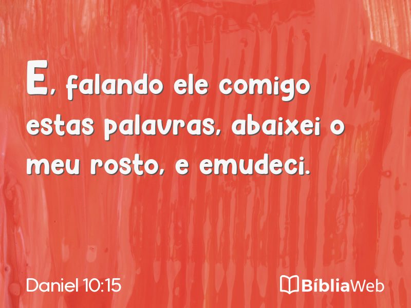 Daniel 10:15 em imagem para compartilhar
