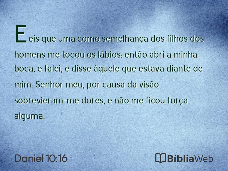 Daniel 10:16 em imagem para compartilhar