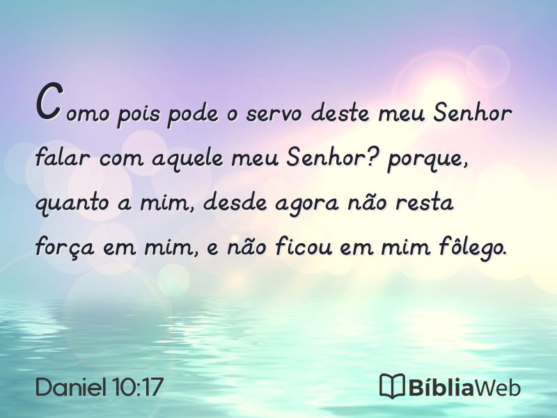Daniel 10:17 em imagem para compartilhar