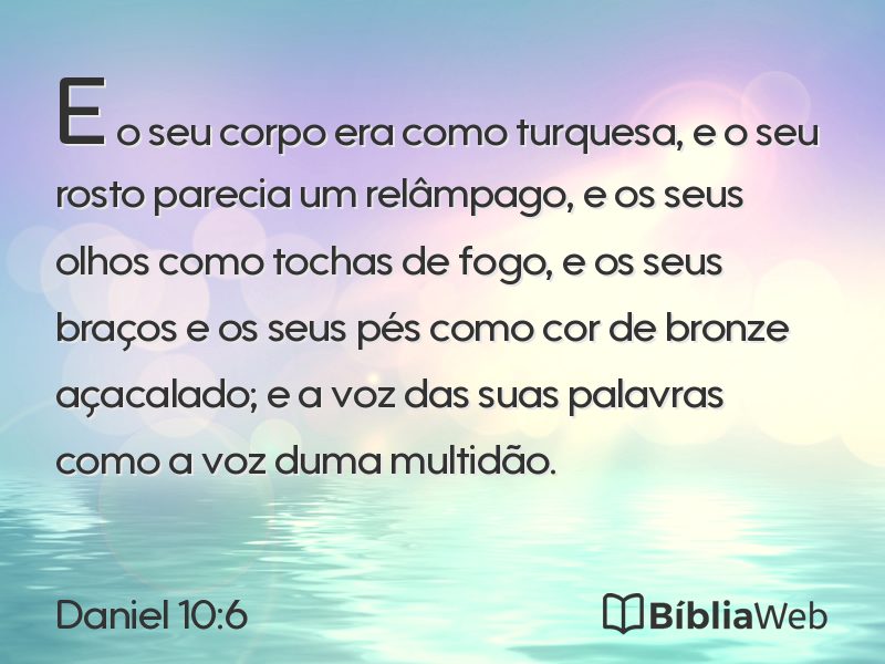Daniel 10:6 em imagem para compartilhar