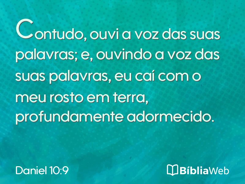 Daniel 10:9 em imagem para compartilhar