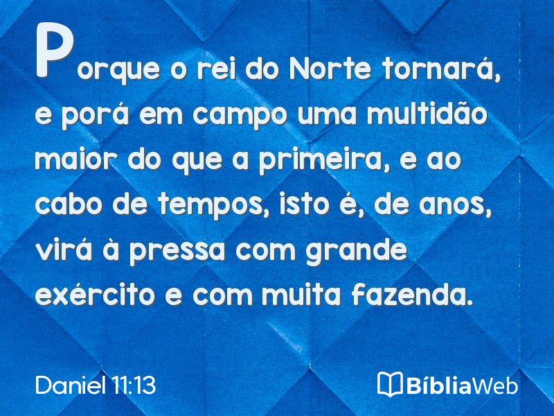 Daniel 11:13 em imagem para compartilhar