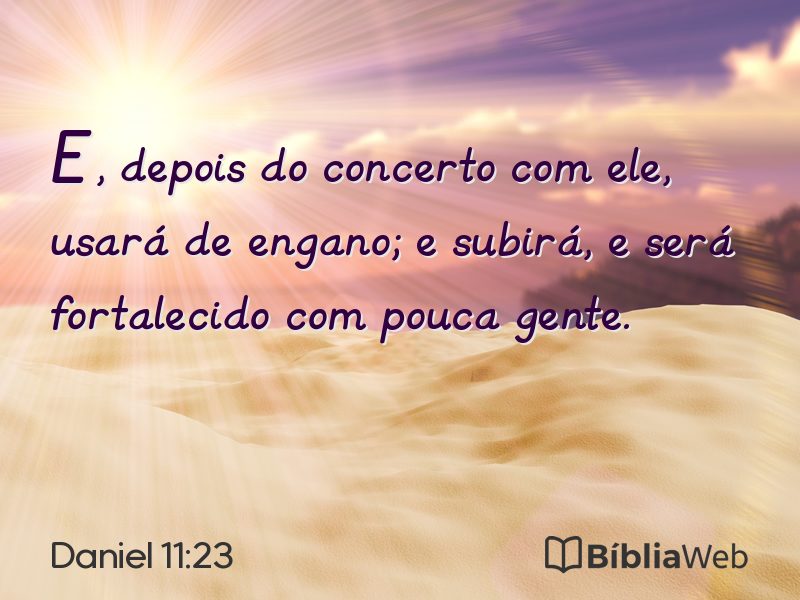 Daniel 11:23 em imagem para compartilhar