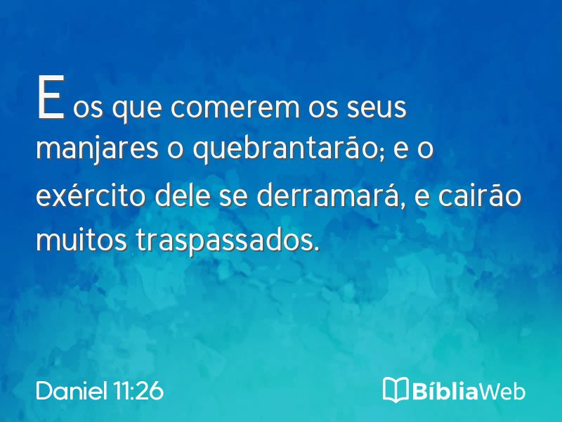 Daniel 11:26 em imagem para compartilhar