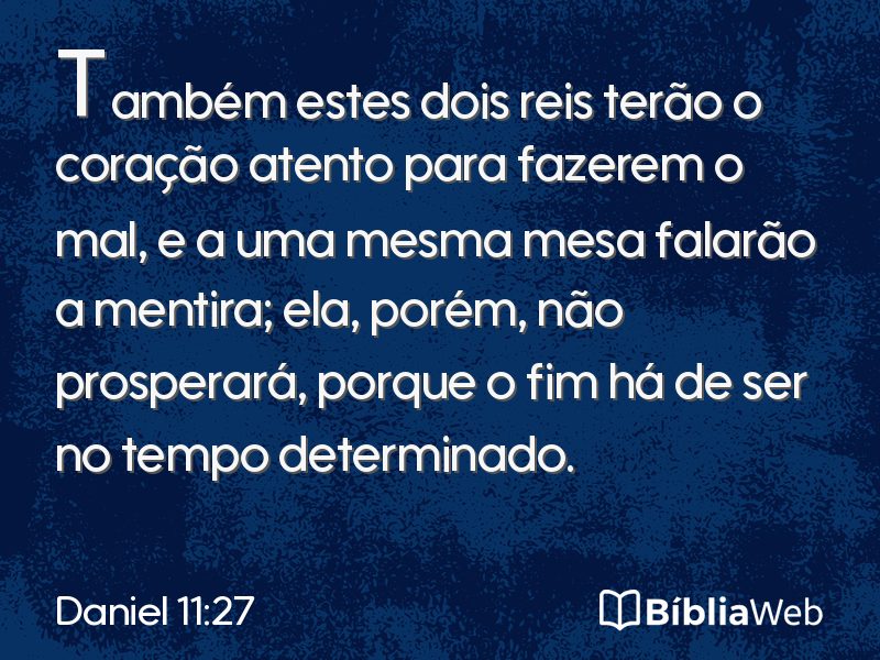Daniel 11:27 em imagem para compartilhar