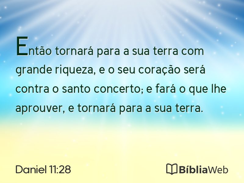 Daniel 11:28 em imagem para compartilhar