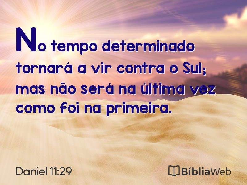 Daniel 11:29 em imagem para compartilhar