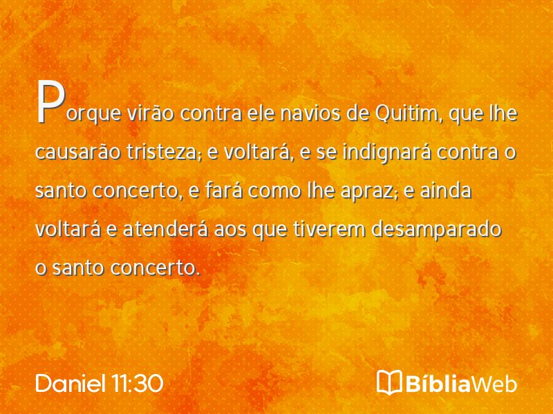 Daniel 11:30 em imagem para compartilhar