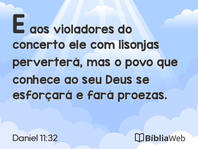 Daniel 11:32 em imagem para compartilhar