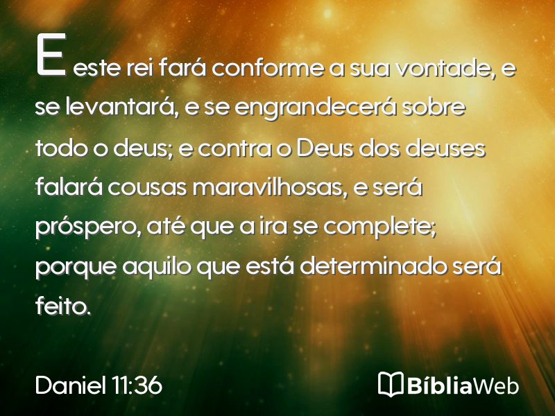 Daniel 11:36 em imagem para compartilhar