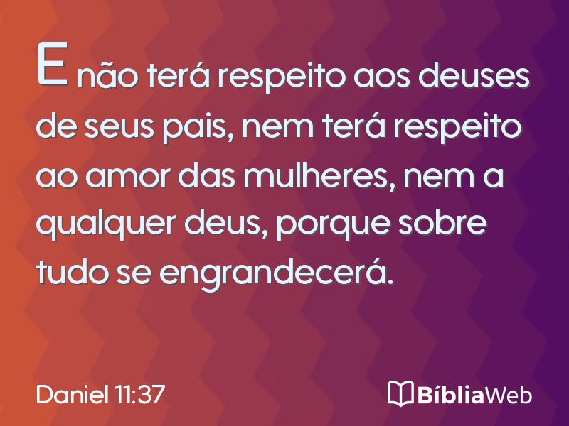 Daniel 11:37 em imagem para compartilhar