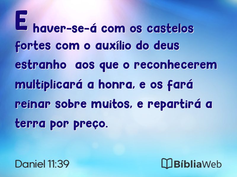 Daniel 11:39 em imagem para compartilhar