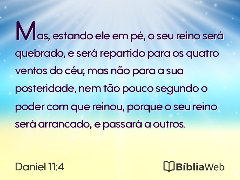 Daniel 11:4 em imagem para compartilhar