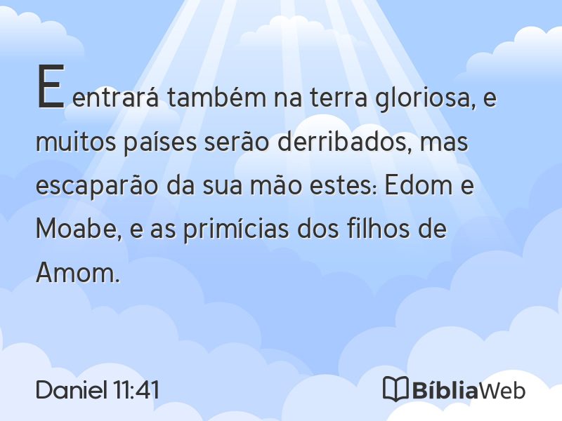 Daniel 11:41 em imagem para compartilhar