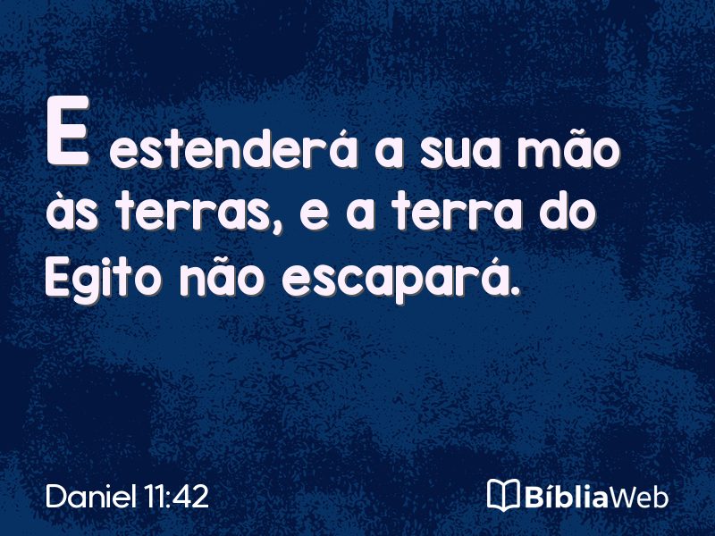 Daniel 11:42 em imagem para compartilhar