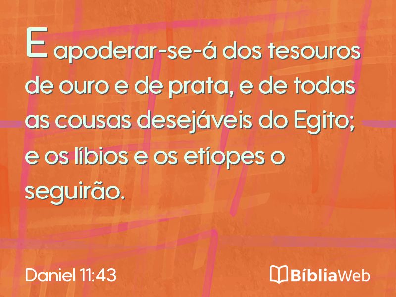 Daniel 11:43 em imagem para compartilhar