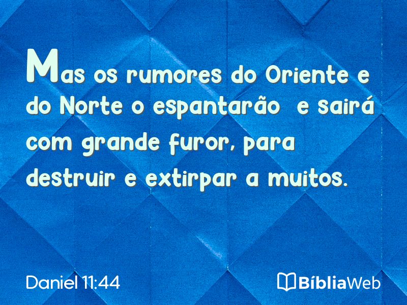 Daniel 11:44 em imagem para compartilhar