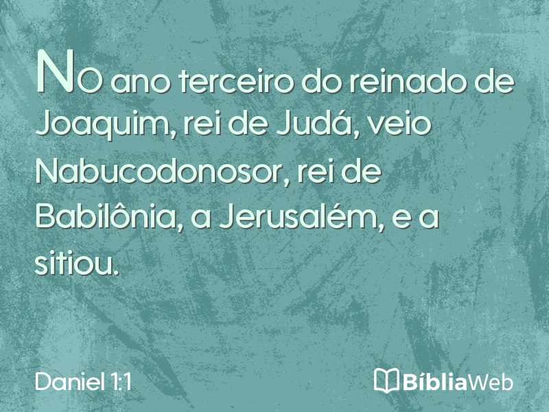 Daniel 1:1 em imagem para compartilhar