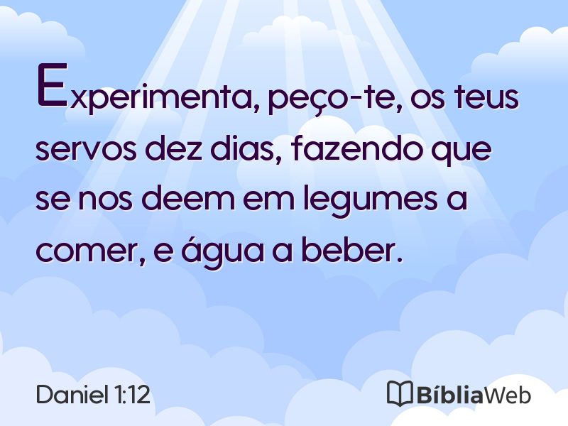 Daniel 1:12 em imagem para compartilhar