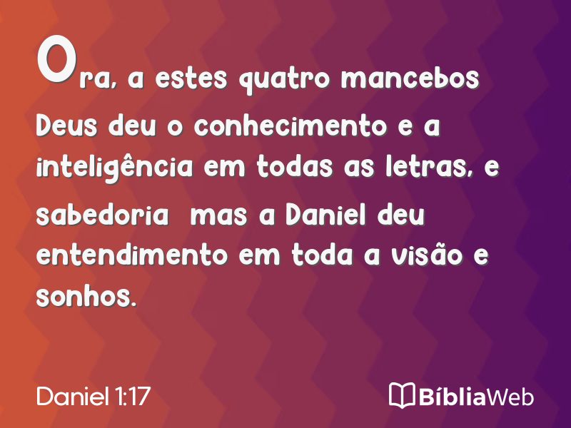 Daniel 1:17 em imagem para compartilhar