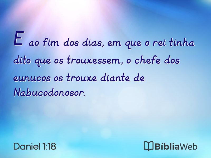 Daniel 1:18 em imagem para compartilhar