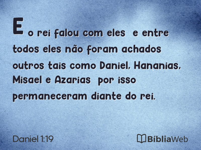 Daniel 1:19 em imagem para compartilhar