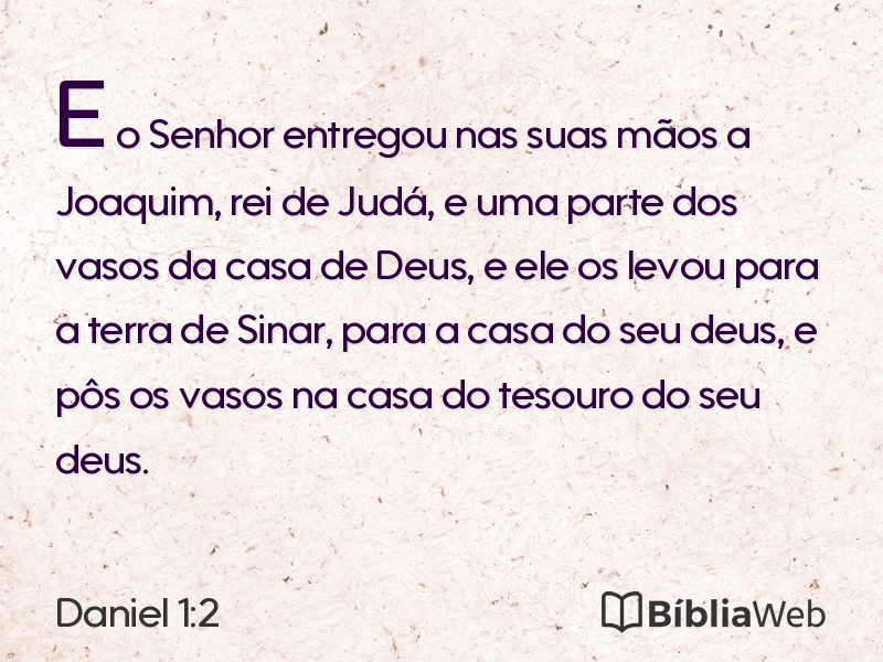 Daniel 1:2 em imagem para compartilhar