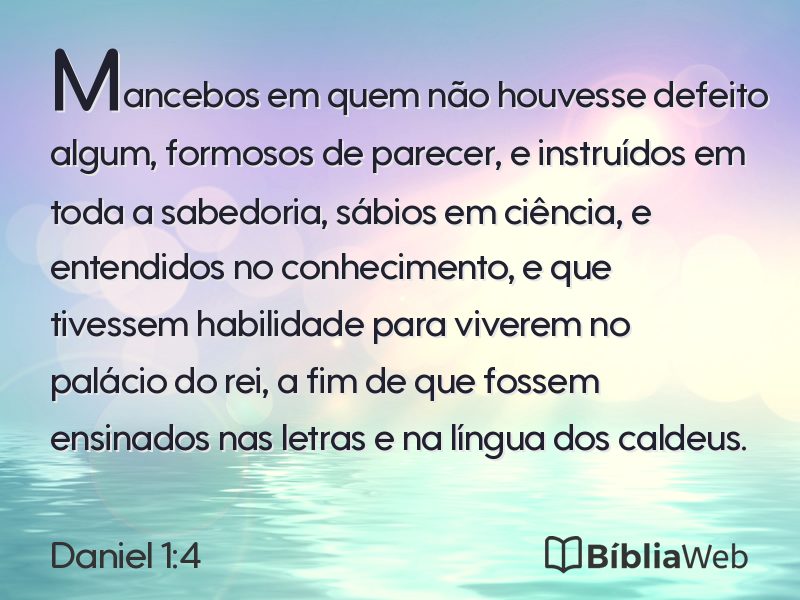 Daniel 1:4 em imagem para compartilhar
