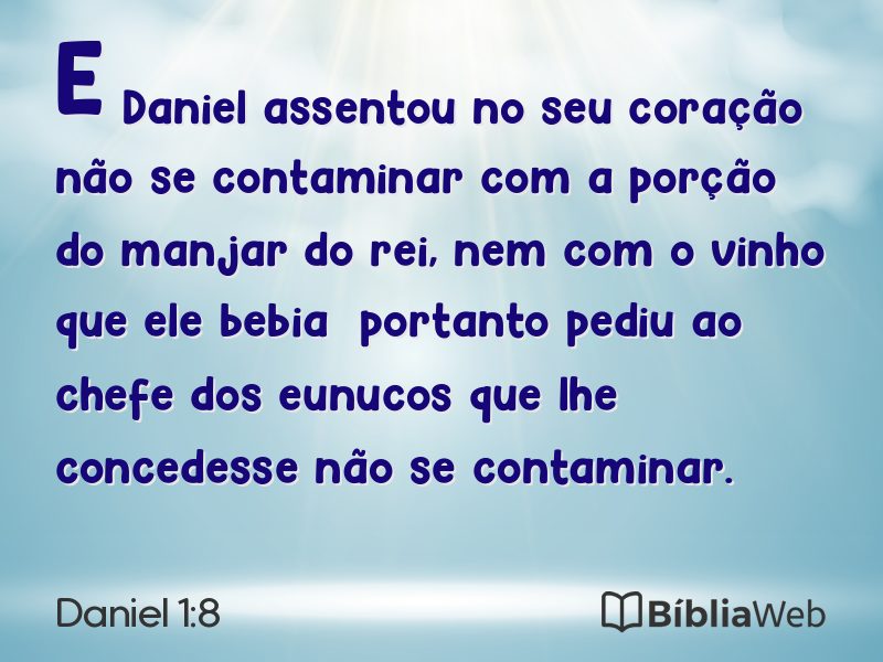 Daniel 1:8 em imagem para compartilhar